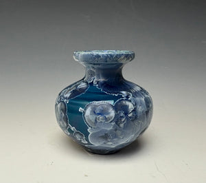 Crystalline Glazed Mini Vase in Atlantic Storm Blue 4