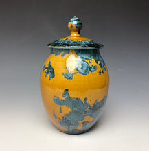 Load image into Gallery viewer, Blue and Orange Crystalline Jar
