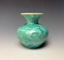 Load image into Gallery viewer, Light Green Crystalline Glazed Mini Vase #7
