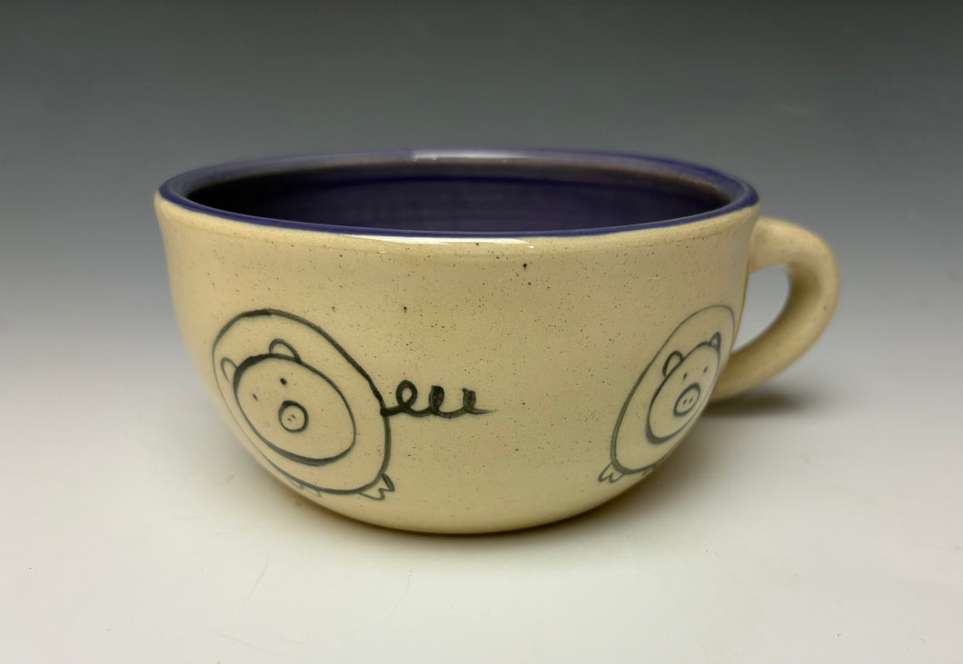 PIGGERY- Soup mug in Amethyst
