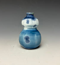 Load image into Gallery viewer, Crystalline Glazed Mini Vase in Atlantic Storm Blue
