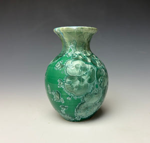 Emerald Green Crystalline Glazed Mini Vase 3