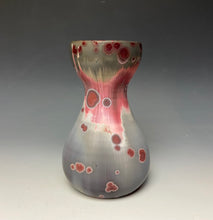 Load image into Gallery viewer, Ruby and White Glazed Bulb Vase
