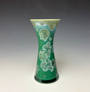 Emerald Green Crystalline Glazed Mini Vase 5