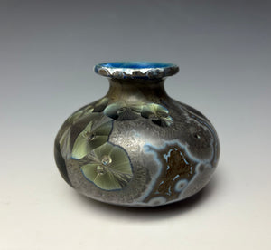 Cobalt Galaxy Crystalline Glazed Mini Vase 3