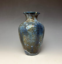 Load image into Gallery viewer, Cobalt Galaxy Crystalline Glazed Vase 4

