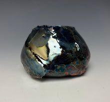Load image into Gallery viewer, Blue Green Mini Raku AirPlant Vase

