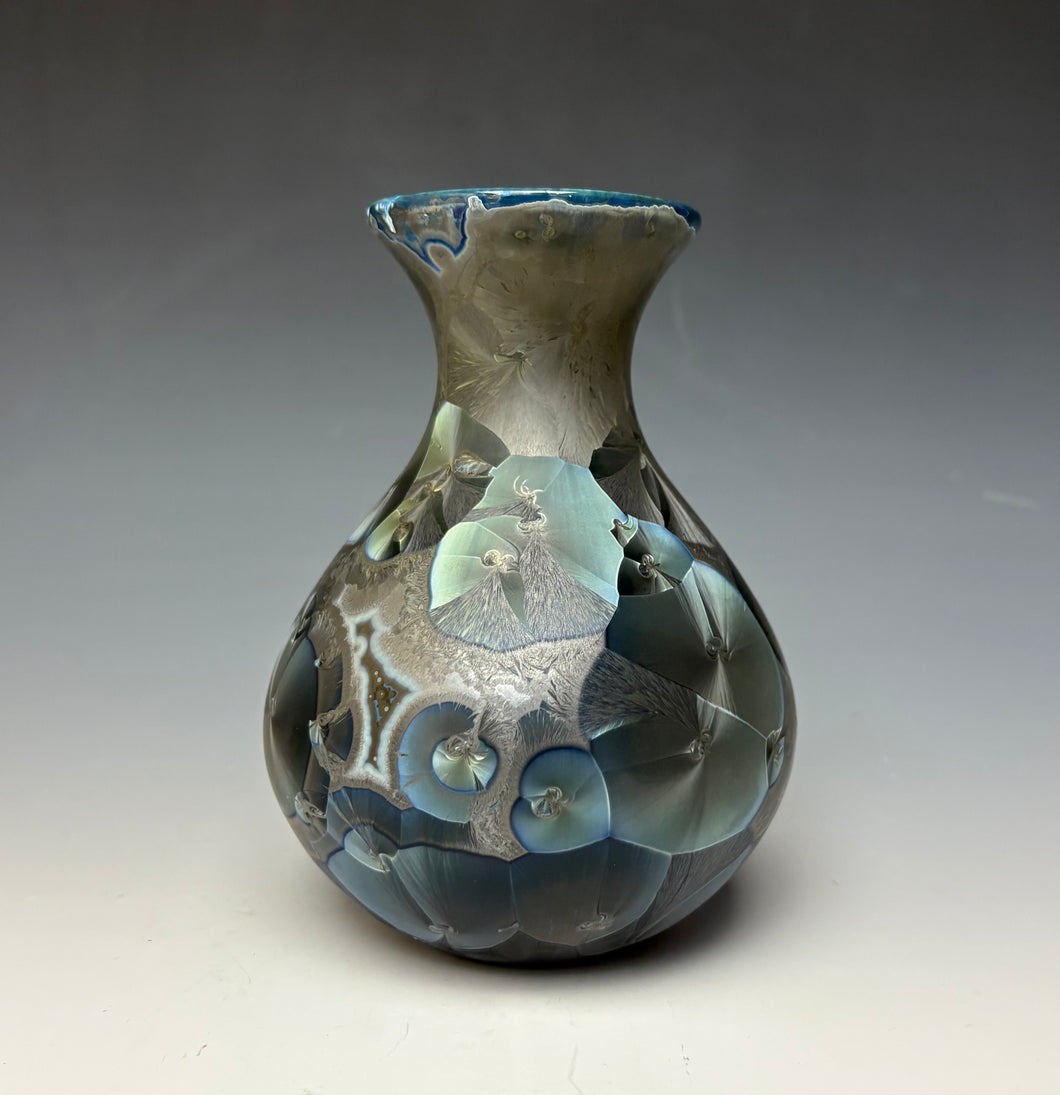 Cobalt Galaxy Crystalline Glazed Vase 2