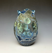 Load image into Gallery viewer, Tulip Vase- Cobalt Galaxy #1
