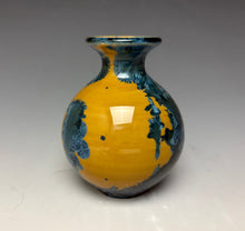 Load image into Gallery viewer, Blue and Orange Crystalline Mini Vase
