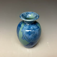 Load image into Gallery viewer, Light Teal Blue Crystalline Glazed Mini Vase 3
