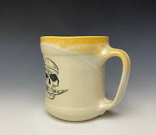 Load image into Gallery viewer, Pirate Skull Mug- Sunshine Yellow
