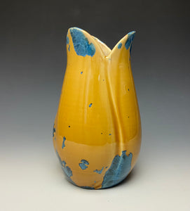 Tulip Vase- Blue and Orange #6