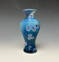 Load image into Gallery viewer, Crystalline Glazed Mini Vase in Atlantic Storm Blue 4
