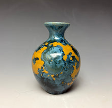 Load image into Gallery viewer, Blue and Orange Crystalline Mini Vase 4
