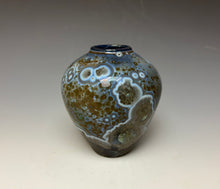 Load image into Gallery viewer, Cobalt Galaxy Crystalline Glazed Mini Vase 3
