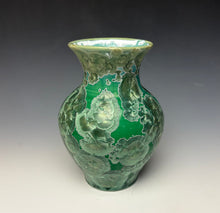 Load image into Gallery viewer, Emerald Green Crystalline Glazed Vase #2
