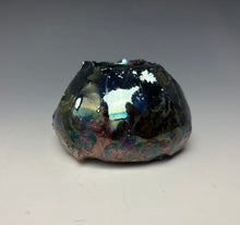 Load image into Gallery viewer, Blue Green Mini Raku AirPlant Vase
