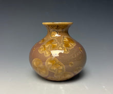 Load image into Gallery viewer, Iced Caramel Crystalline Glazed Vase
