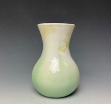 Load image into Gallery viewer, Crystalline Mini Vase in Ivory and Green
