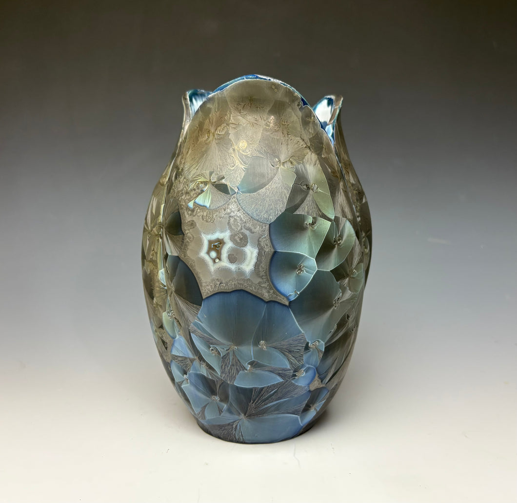 Tulip Vase- Cobalt Galaxy #2
