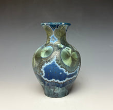 Load image into Gallery viewer, Cobalt Galaxy Crystalline Glazed Mini Vase 3
