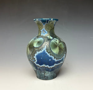 Cobalt Galaxy Crystalline Glazed Mini Vase 3