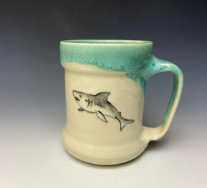 Shark Mug- Seafoam Green