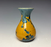 Load image into Gallery viewer, Blue and Orange Crystalline Mini Vase
