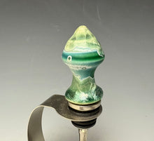 Load image into Gallery viewer, Crystalline Glazed Bottle Stopper- Emerald Green #2

