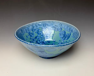 Teal Crystalline Glazed Bowl