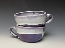 Load image into Gallery viewer, Purple and White Soup Mug

