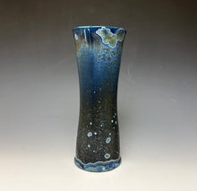 Load image into Gallery viewer, Cobalt Galaxy Crystalline Glazed Vase
