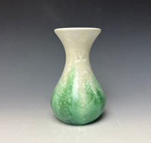 Load image into Gallery viewer, Crystalline Mini Vase in Ivory and Green 3
