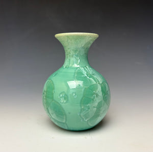 Light Green Crystalline Glazed Mini Vase