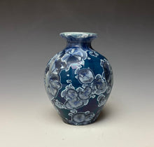 Load image into Gallery viewer, Crystalline Glazed Mini Vase in Atlantic Storm Blue 2
