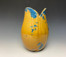 Load image into Gallery viewer, Tulip Vase- Blue and Orange #2
