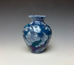 Crystalline Glazed Mini Vase in Atlantic Storm Blue 7