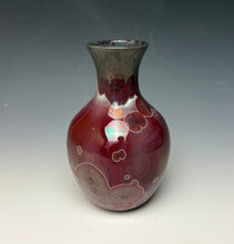 Load image into Gallery viewer, Crystalline Glazed Vase in Ruby
