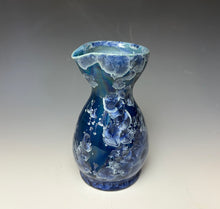 Load image into Gallery viewer, Atlantic Storm Blue Crystalline Sake Pitcher
