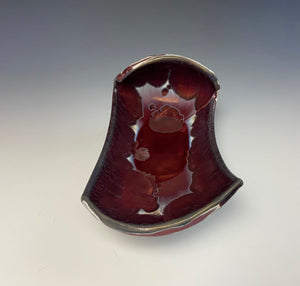 Crystalline Wave Tray in Ruby