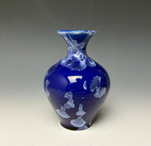 Load image into Gallery viewer, Winter Sky Blue Crystalline Glazed Mini Vase
