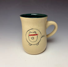 Load image into Gallery viewer, Ninja Pig Mug- Blue Green
