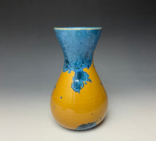 Load image into Gallery viewer, Blue and Orange Crystalline Glazed Vase
