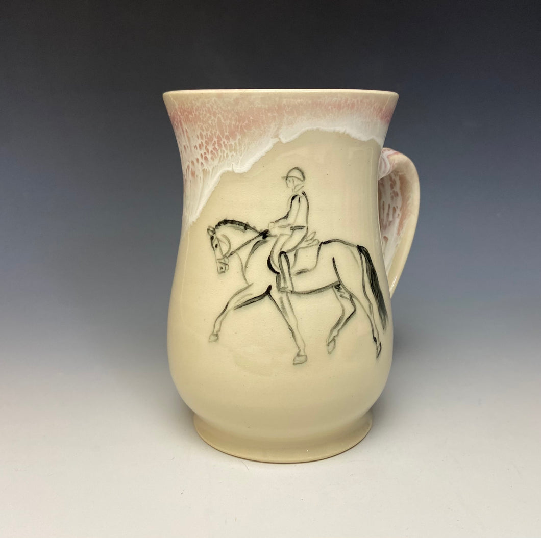 Dressage Horse & Rider Mug - Alpine Rose