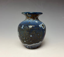 Load image into Gallery viewer, Cobalt Galaxy Crystalline Glazed Mini Vase 2
