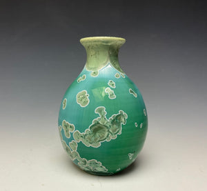 Emerald Green Crystalline Glazed Mini Vase 3