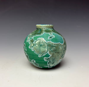 Emerald Green Crystalline Glazed Mini Vase 6