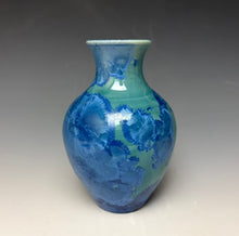 Load image into Gallery viewer, Light Teal Blue Crystalline Glazed Mini Vase 3
