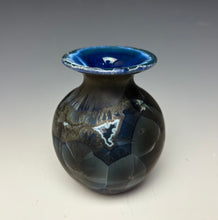 Load image into Gallery viewer, Cobalt Galaxy Crystalline Glazed Vase 2
